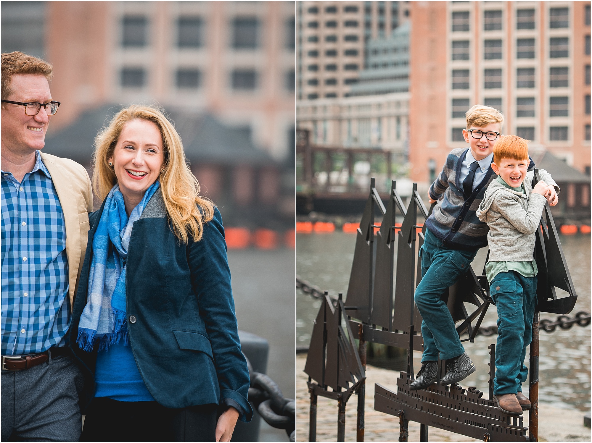 Boston Courthouse waterfront family session