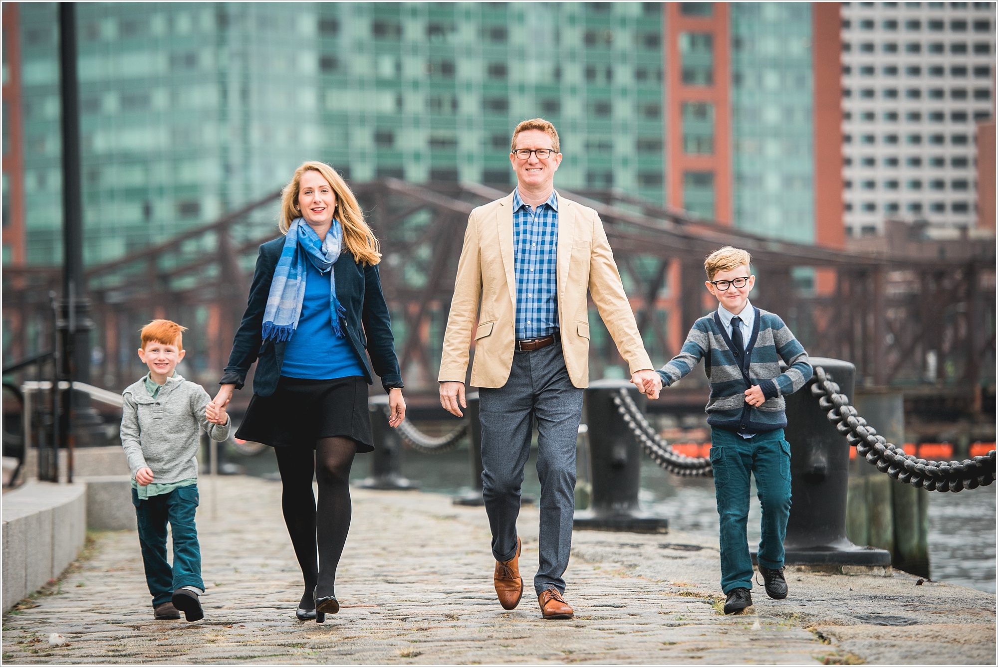 Boston Courthouse waterfront family session
